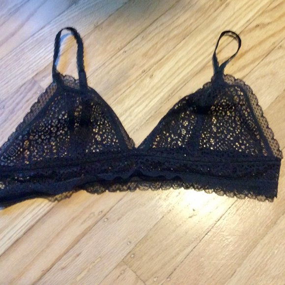 J. Crew Other - J Crew Black Lacy Bralette, M